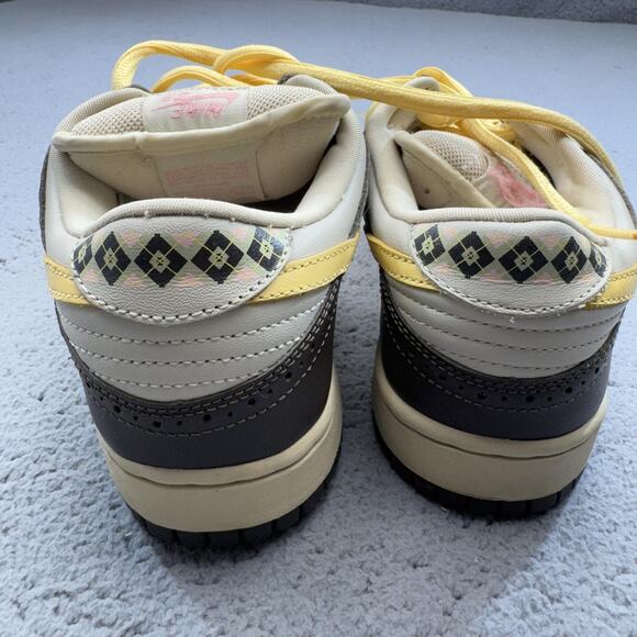 Vintage Nike SB Dunk Low Shoes Mens 9.5 Brown Yellow Argyle 313170-171 2006 Golf - Picture 6 of 16
